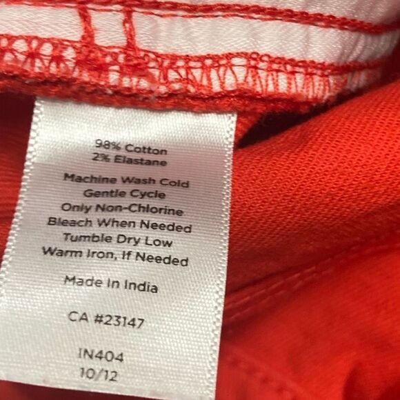 TALBOTS Women’s Red Signature Slim Ankle Jeans Size 2 Inseam 28 - Picture 7 of 10